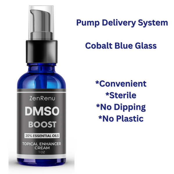 Boost Topical Enhancer Cream with DMSO, MSM and 20% Essential Oils.