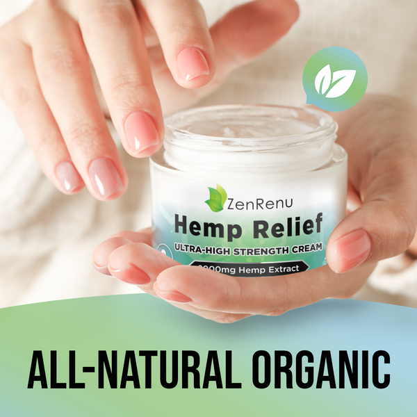 2000mg Hemp Relief Joint & Muscle Cream for Pain  – Large 4 oz Jar-  Ultra-High Strength Nano Hemp Hemp Extract for Discomfort in Neck, Back, Knees, Shoulder & Feet -
