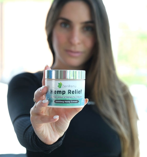 2000mg Hemp Relief Joint & Muscle Cream for Pain  – Large 4 oz Jar-  Ultra-High Strength Nano Hemp Hemp Extract for Discomfort in Neck, Back, Knees, Shoulder & Feet -