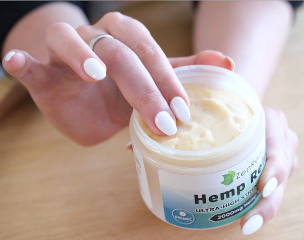 2000mg Hemp Relief Joint & Muscle Cream for Pain  – Large 4 oz Jar-  Ultra-High Strength Nano Hemp Hemp Extract for Discomfort in Neck, Back, Knees, Shoulder & Feet -